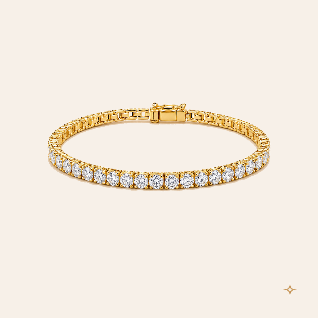 THE MONACO TENNIS BRACELET (GOLD)