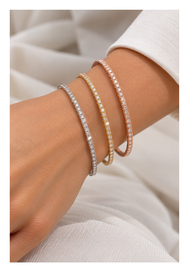 THE HAMPTON PAVE BANGLE (SILVER)