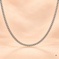 PORTOFINO BEZEL TENNIS NECKLACE (SILVER)