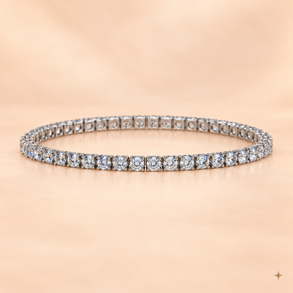THE MYKONOS FLEX TENNIS BRACELET (SILVER)