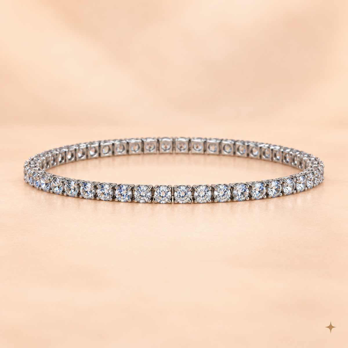THE MYKONOS FLEX TENNIS BRACELET (SILVER)