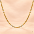 PORTOFINO BEZEL TENNIS NECKLACE (GOLD)