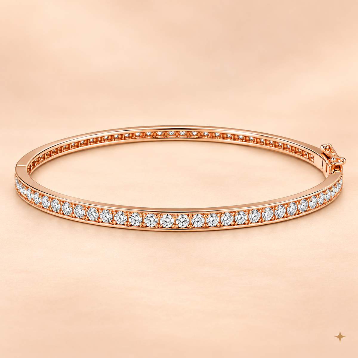 THE HAMPTON PAVE BANGLE (ROSE GOLD)