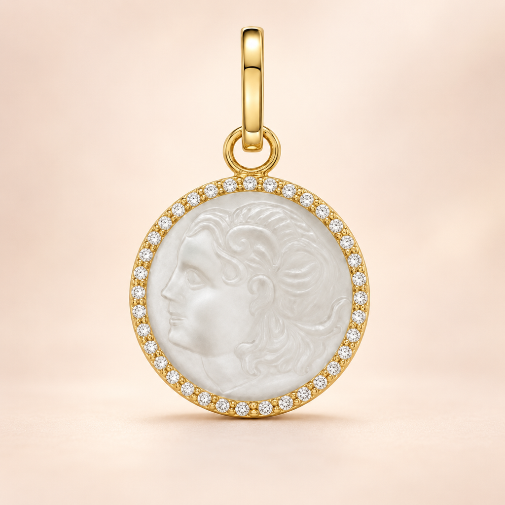 THE SANTORINI MEDALLION - PEARL