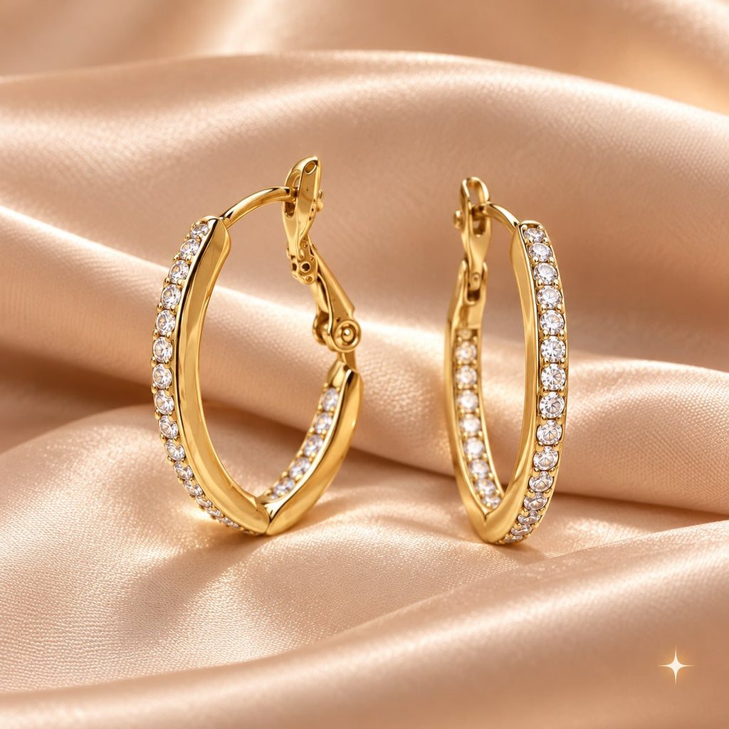 GOLD OVAL HOOPS