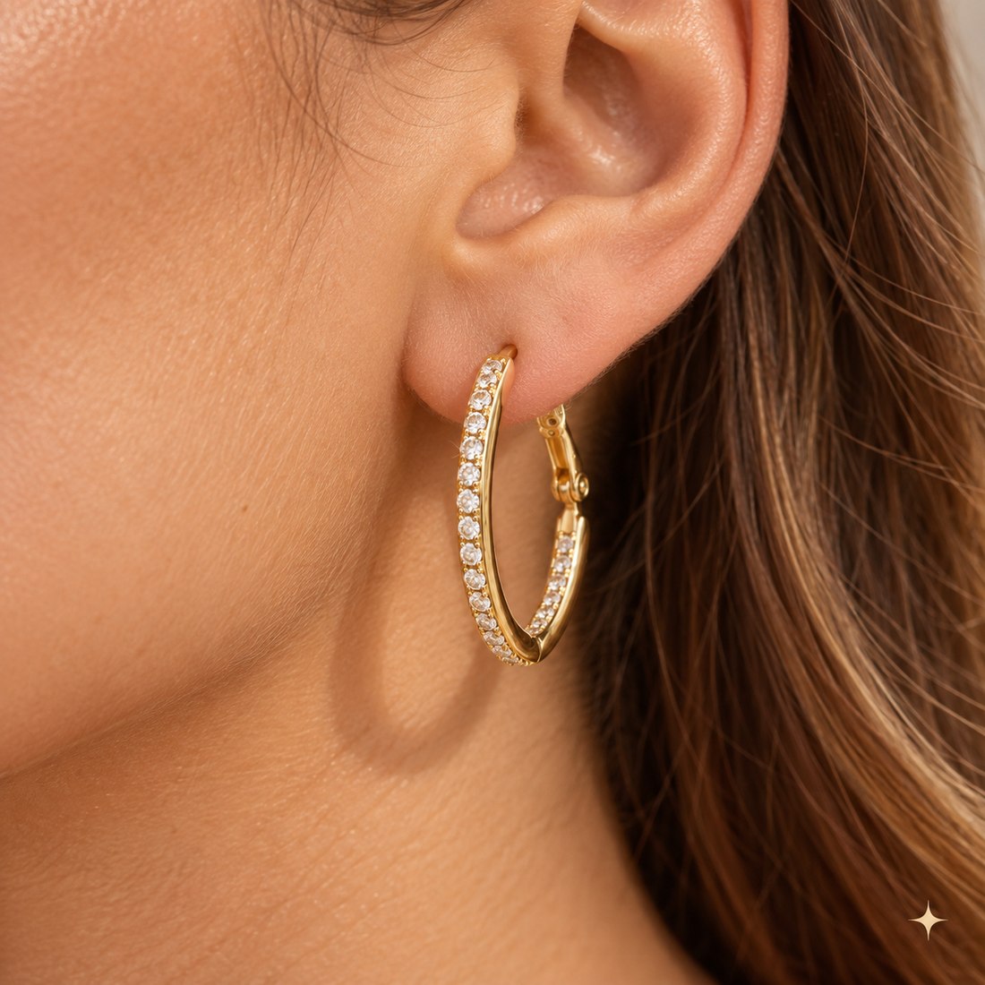 GOLD OVAL HOOPS
