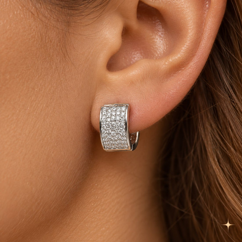 THE ASPEN PAVE HUGGIES (SILVER)