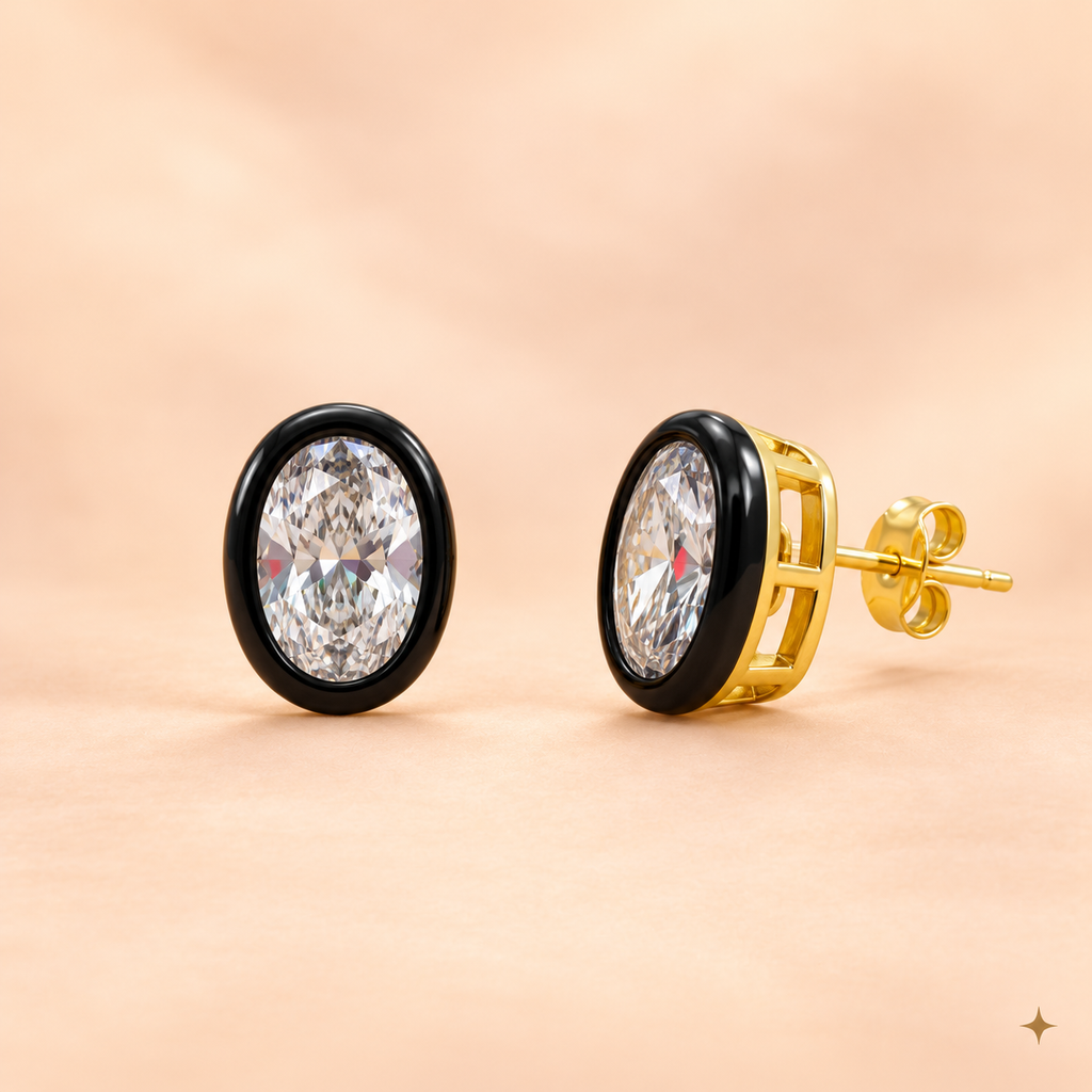 VERSAILLES OVAL STUD EARRINGS