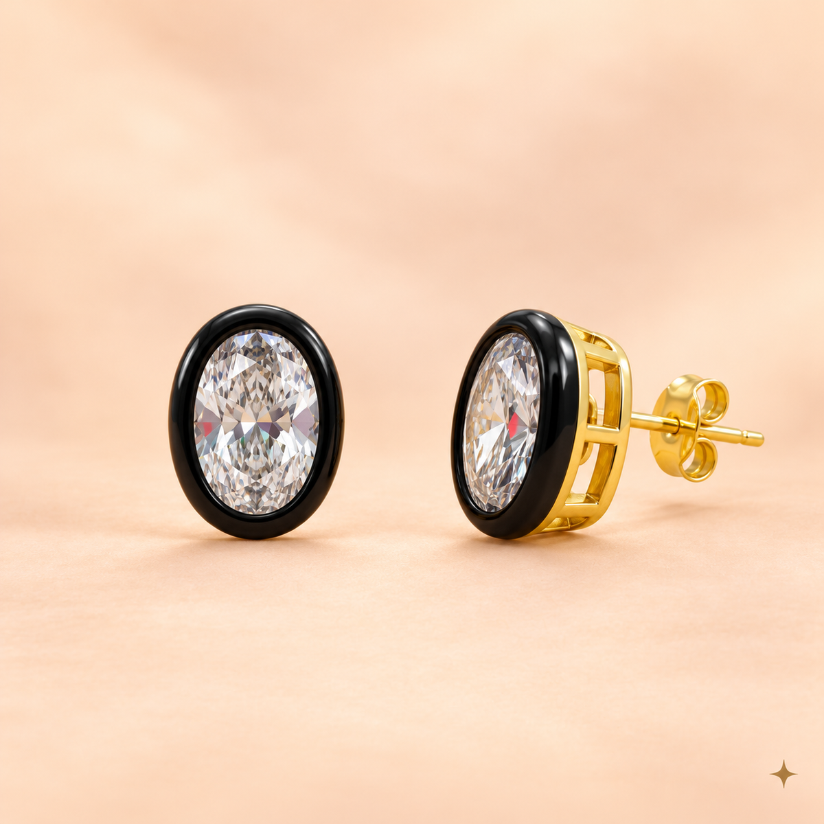 VERSAILLES OVAL STUD EARRINGS