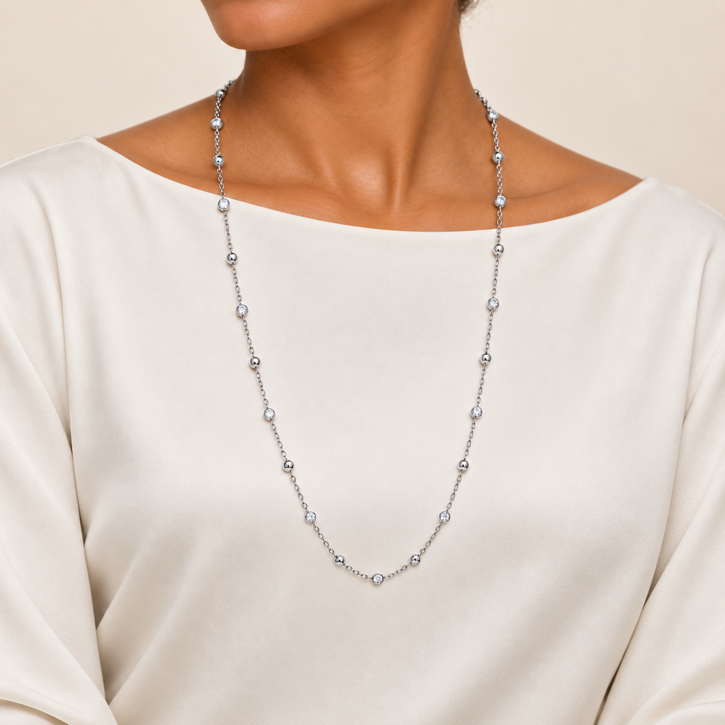 LONDON NECKLACE - 20" (SILVER)