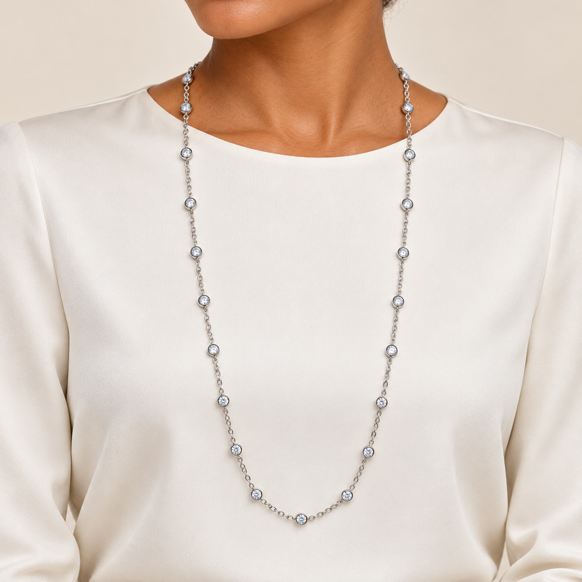 LONDON NECKLACE - 30" (SILVER)