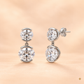 VIENNA DOUBLE DROP EARRINGS (SILVER)