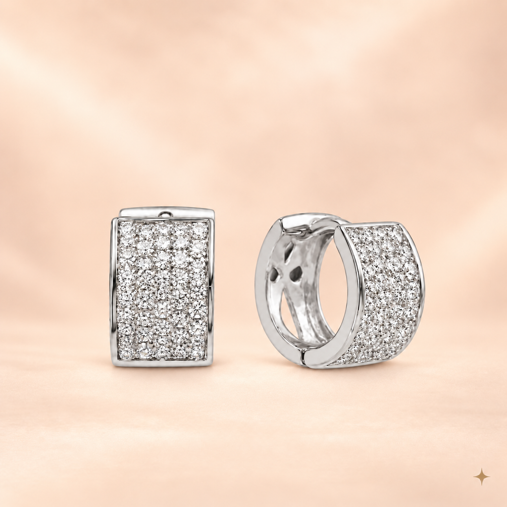 THE ASPEN PAVE HUGGIES (SILVER)