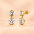 VIENNA DOUBLE DROP EARRINGS (GOLD)