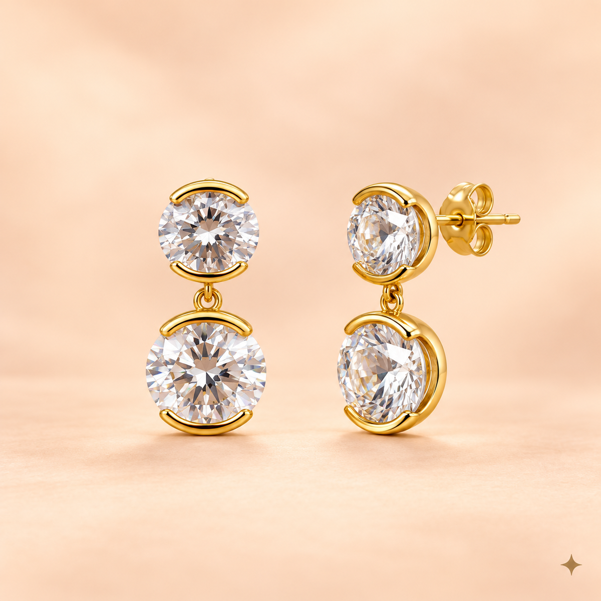 VIENNA DOUBLE DROP EARRINGS (GOLD)